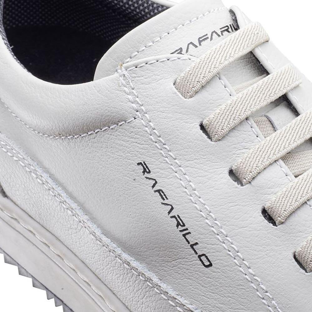 Sapatenis Masculino Couro Casual Moderno Rafarillo Kiev Branco 5