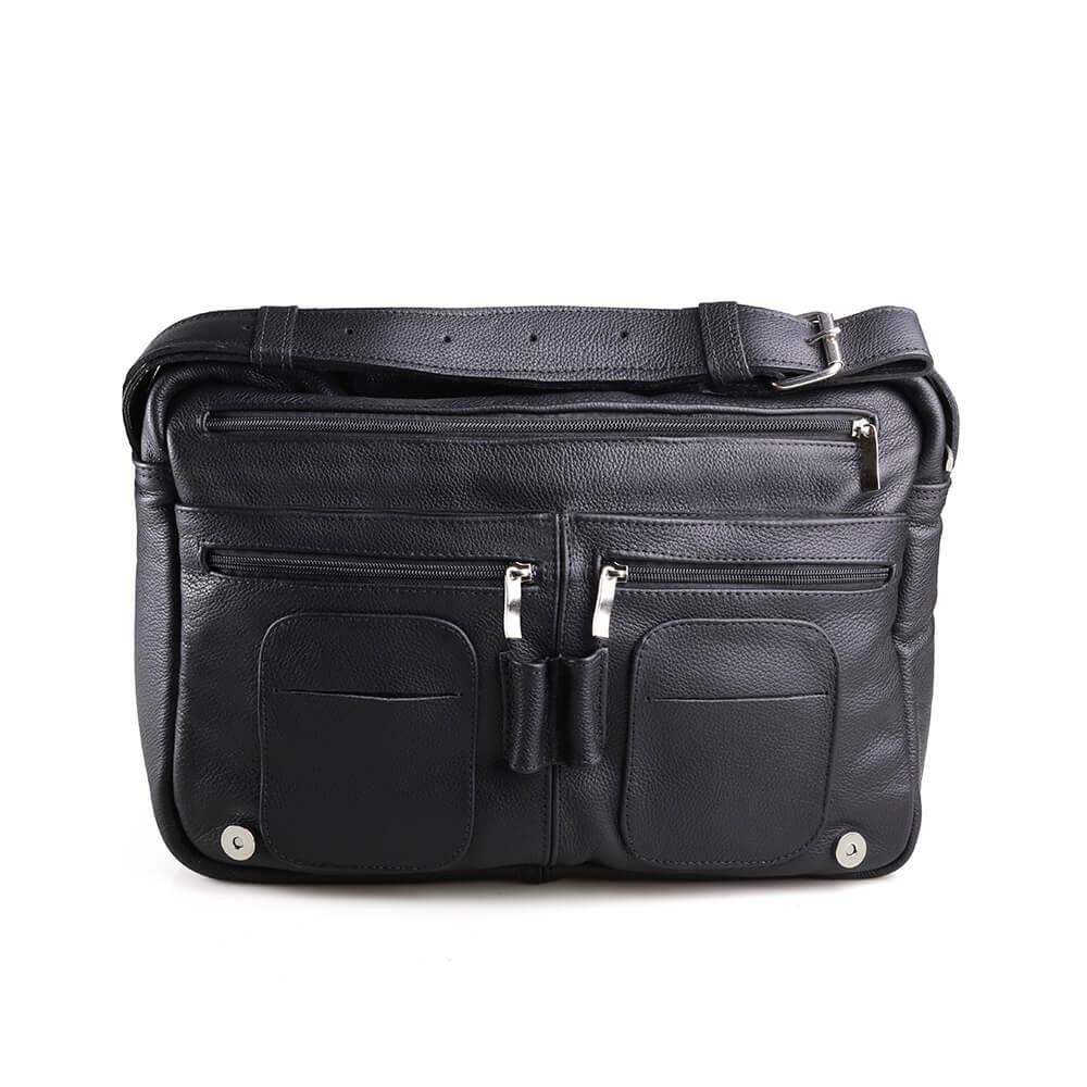 Pasta Maleta Executiva Transvesal Couro Masculino  Rafarillo Preto 3