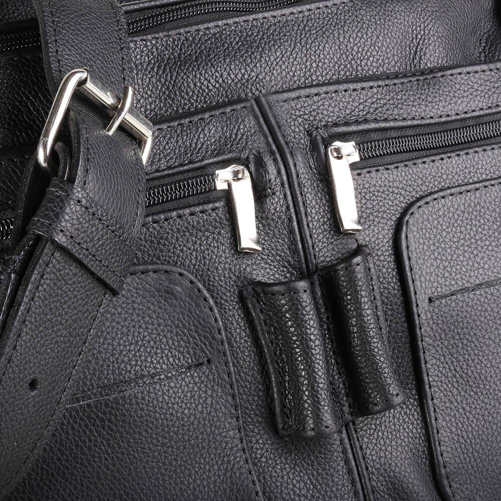 Pasta Maleta Executiva Transvesal Couro Masculino  Rafarillo Preto 4