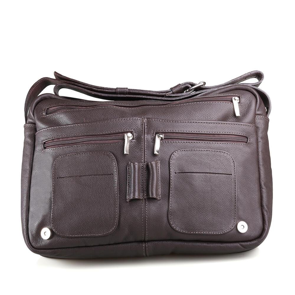 Pasta Maleta Executiva Transvesal Masculino Couro Rafarillo Marrom 3