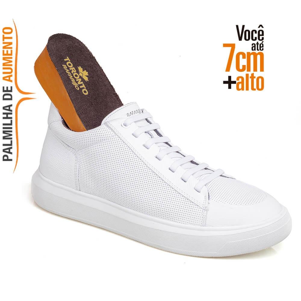 Sapatenis Toronto Alth Masculino Aumenta Altura Rafarillo Branco 6