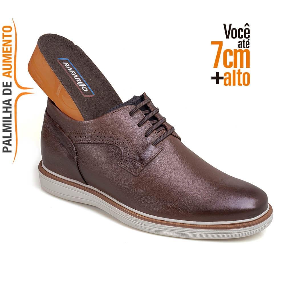 Sapato Social Alth Boston Masculino Aumenta Altura Rafarillo Marrom 6