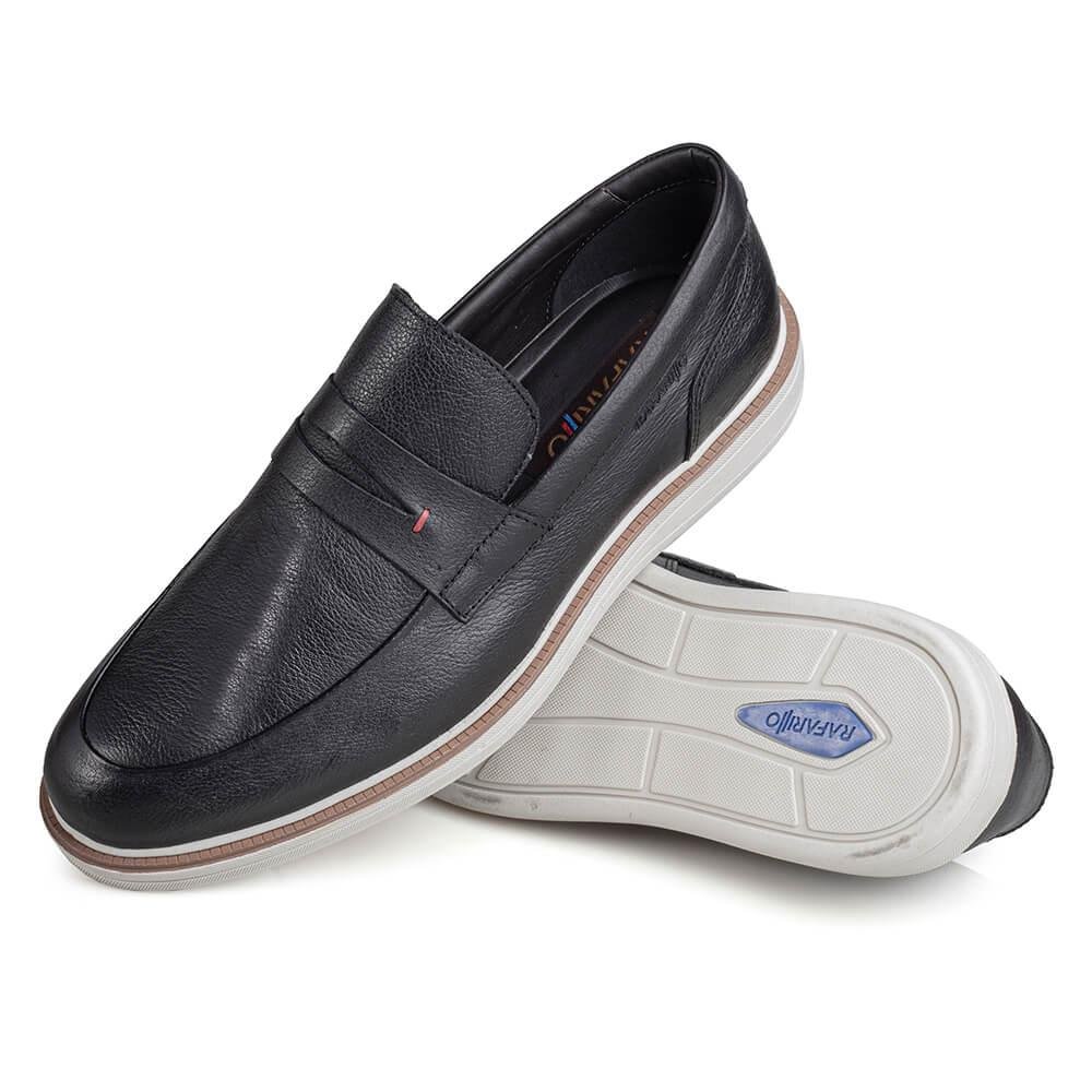 Sapato Social Boston Masculino Confortável Couro Rafarillo Preto 3