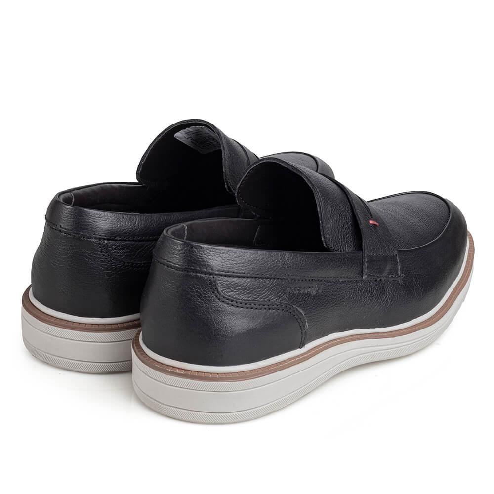 Sapato Social Boston Masculino Confortável Couro Rafarillo Preto 4