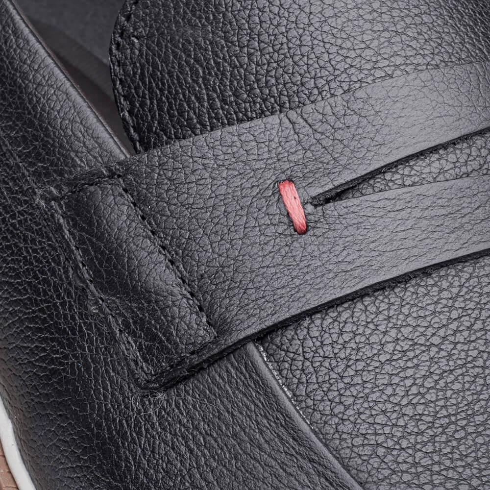 Sapato Social Boston Masculino Confortável Couro Rafarillo Preto 5