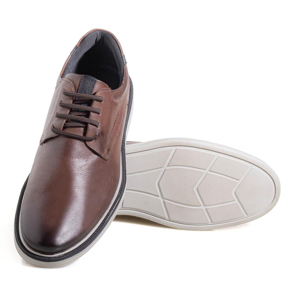 Sapato Moderno Casual Conforto Masculino Boston Rafarillo Mogno 3