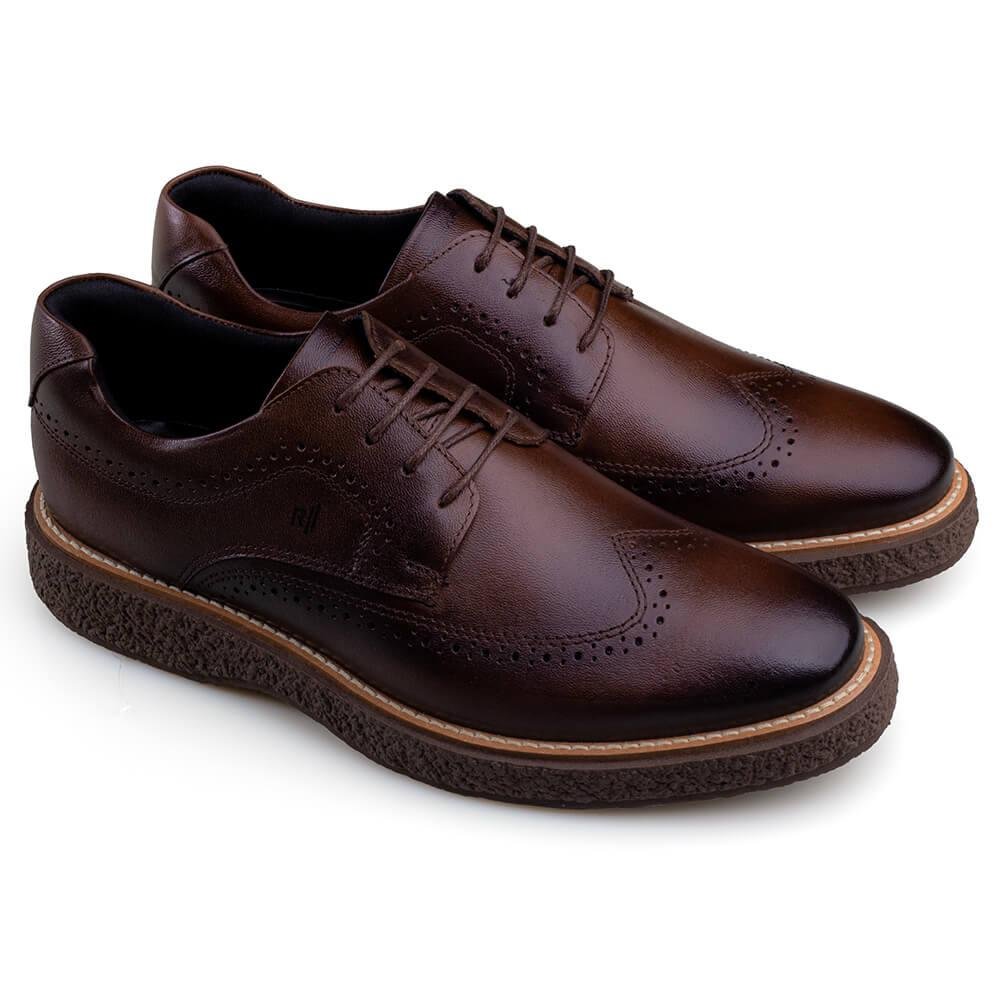 Sapato Contemporâneo Casual Masculino Chelsea Rafarillo Marrom 2