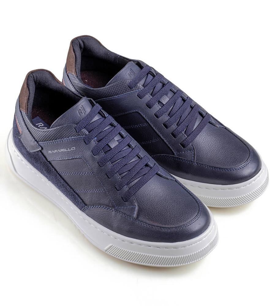 Sapatênis Masculino Couro Max Light Alth Rafarillo Azul Marinho 2