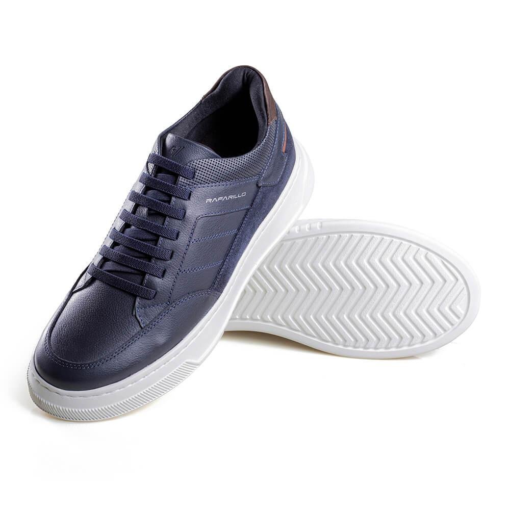 Sapatênis Masculino Couro Max Light Alth Rafarillo Azul Marinho 3