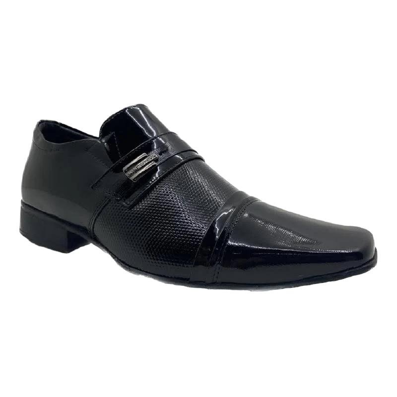 Sapato Social Jota Pê calçados Verniz Napole Masculino 3946 Preto 2