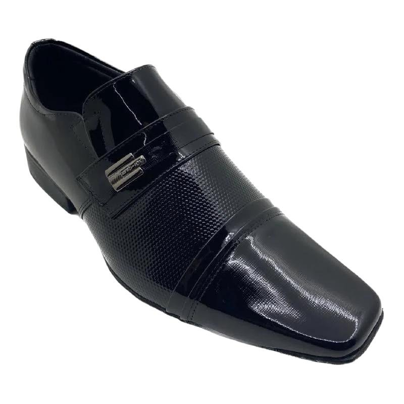 Sapato Social Jota Pê calçados Verniz Napole Masculino 3946 Preto 3