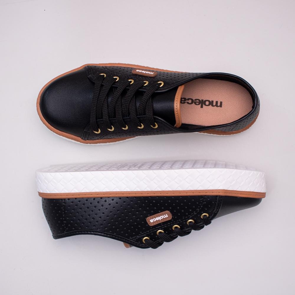 Tênis Feminino Moleca C/ Microperfuros Preto 1