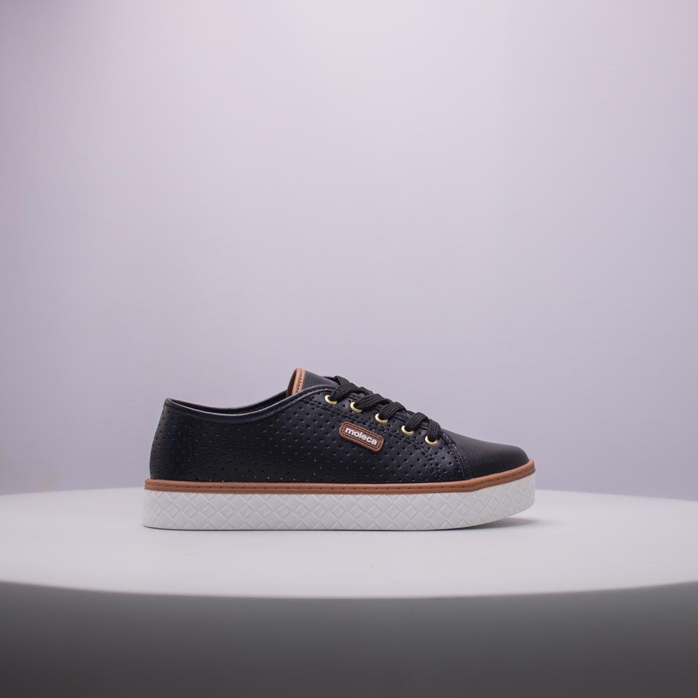 Tênis Feminino Moleca C/ Microperfuros Preto 2