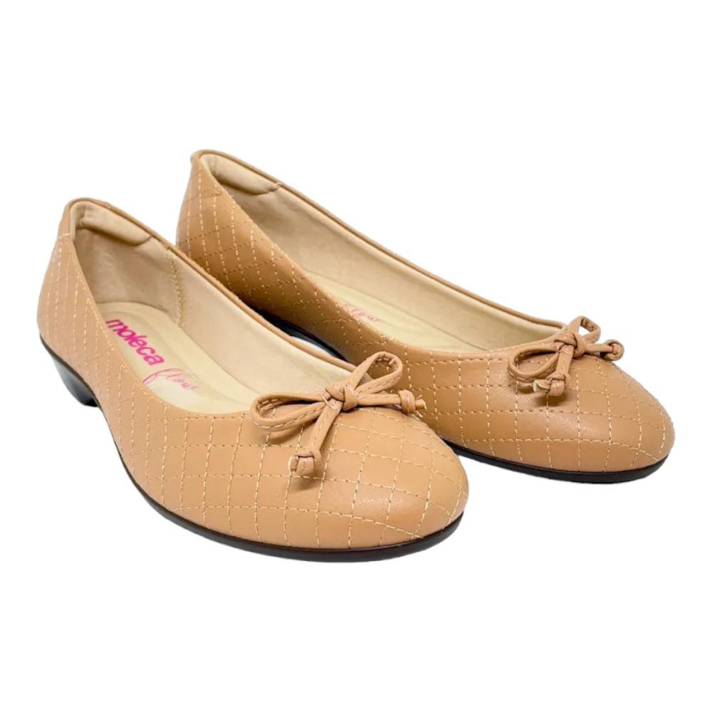 Sapato Feminino Moleca Napa Sardenha Neo 5787101 Bege 2