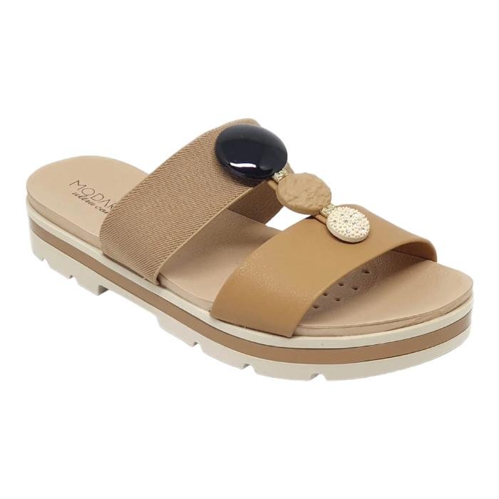 Tamanco Feminino Modare Napa Flolather Pedraria 7132138 Bege 2