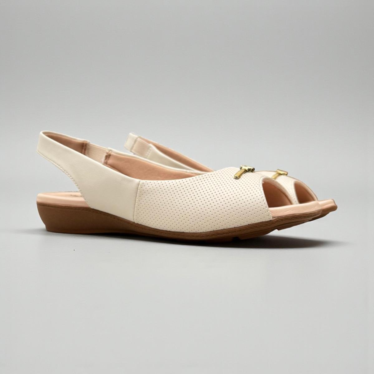 Sandália Femenina Modare NP Micro Perf Galy Pele Strech 7127253 Off White 2