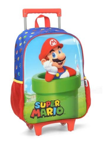 Mochila Infantil Super Mario C/Rodas Luxcel IC39432MO Azul 1