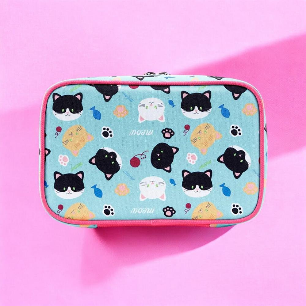 Estojo Box Juvenil Xeryus College Gato Multicores 3