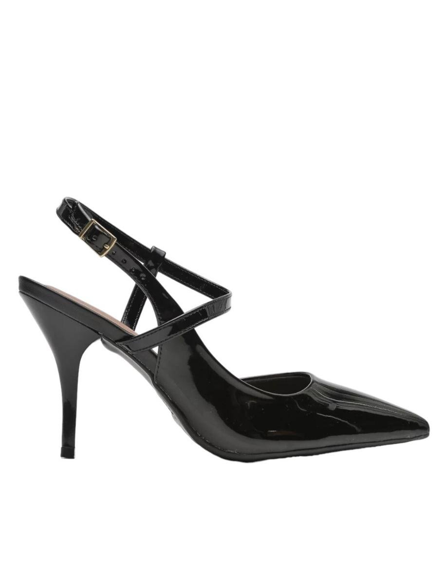 Scarpin Feminino Beira Rio Mule Verniz Premium Preto 2