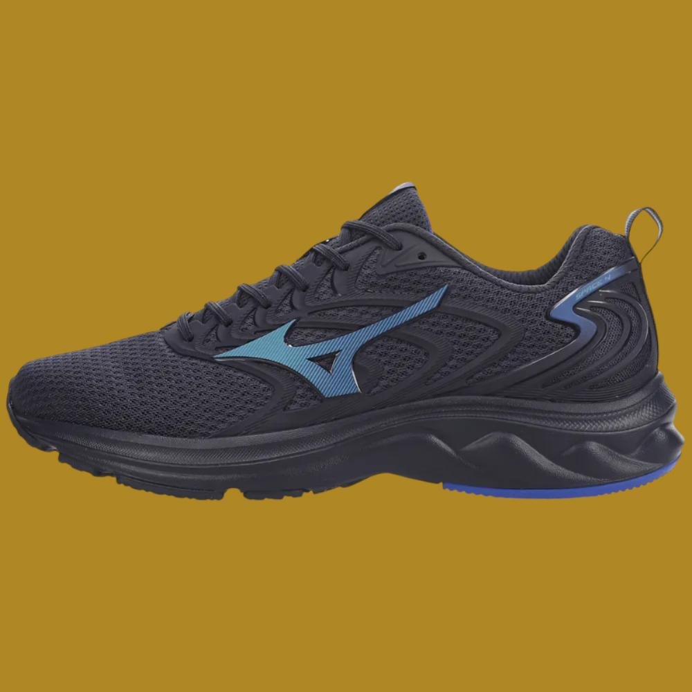 Tênis Masculino Mizuno Space 4 Preto Azul 2