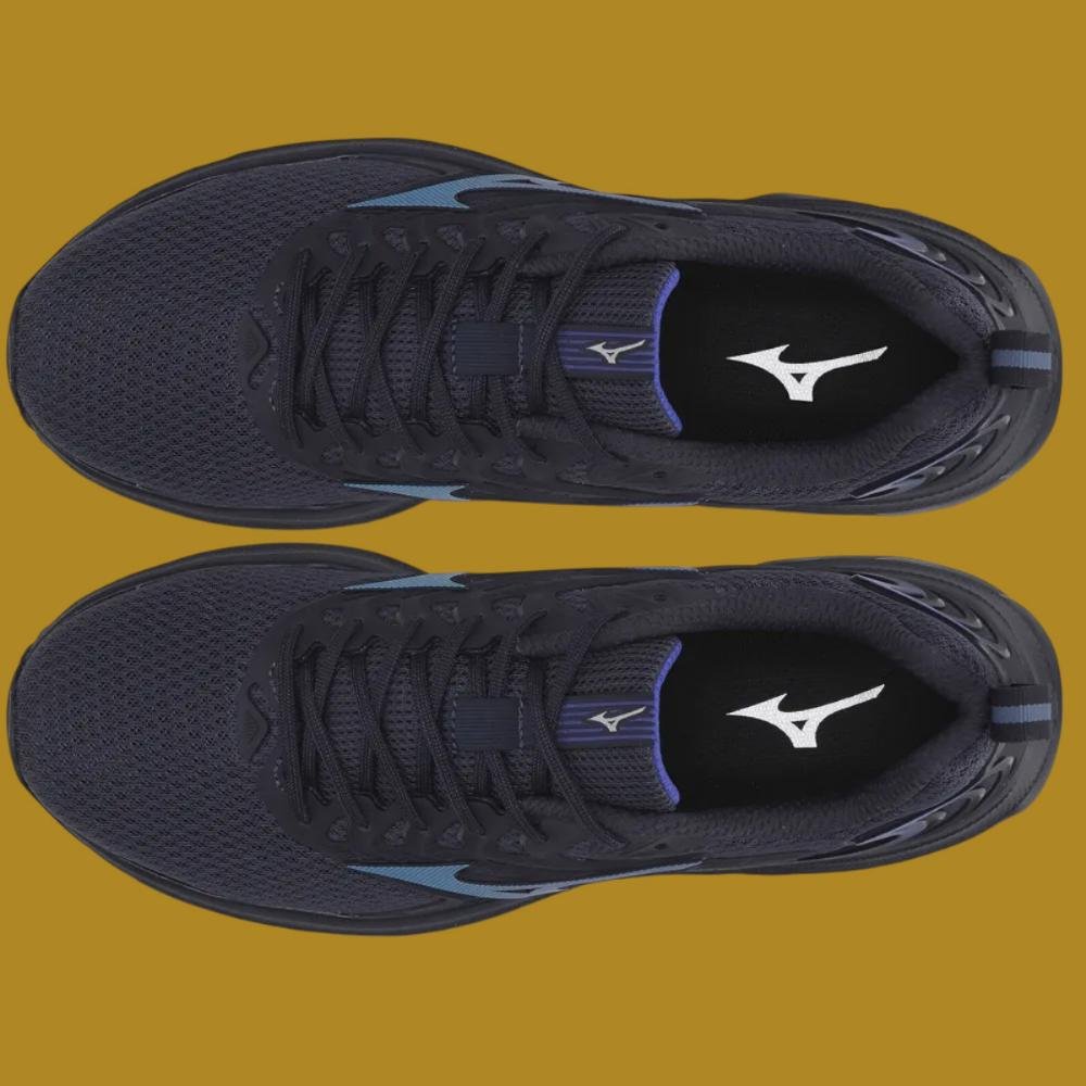 Tênis Masculino Mizuno Space 4 Preto Azul 3