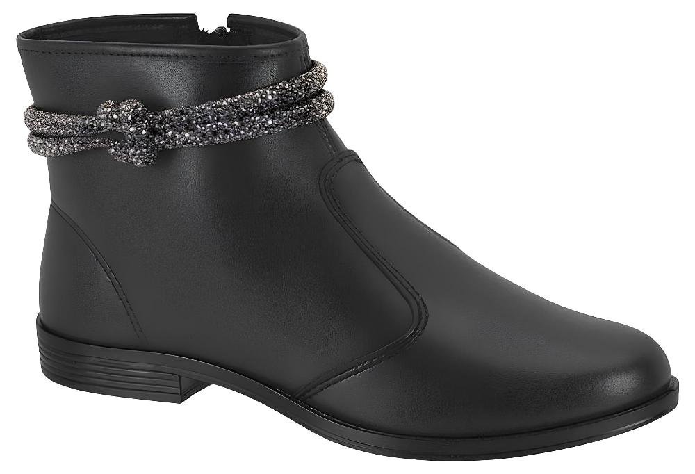 Bota Feminina Moleca Rasteira Black-Diamond