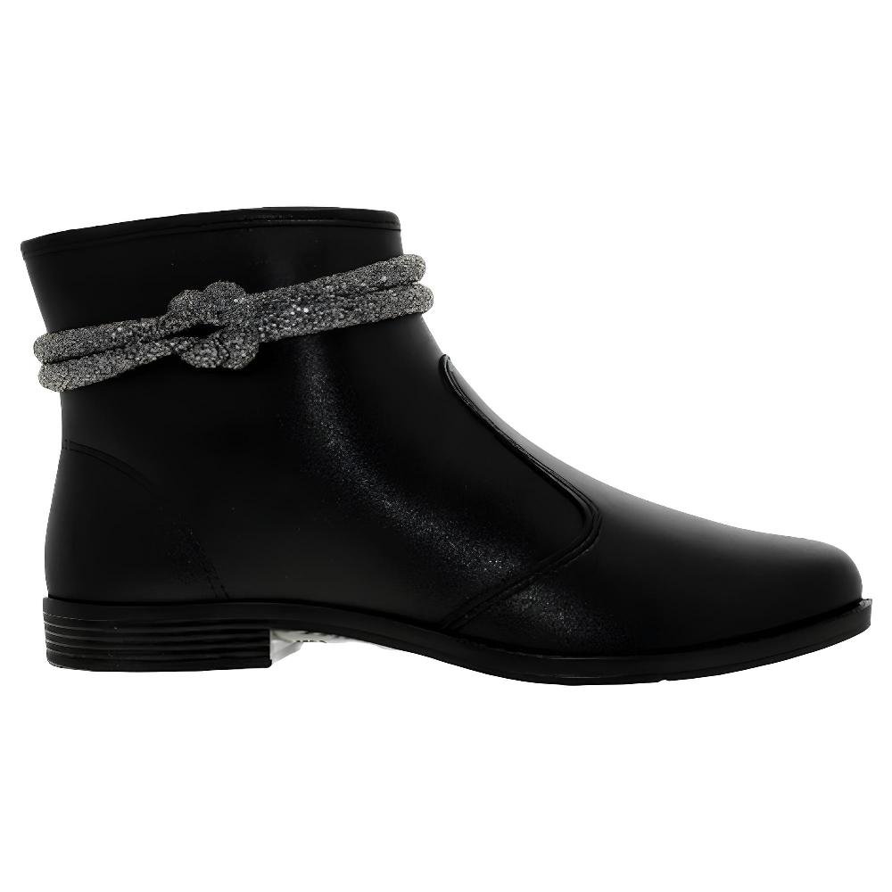 Bota Feminina Moleca Rasteira Black-Diamond Preto 2