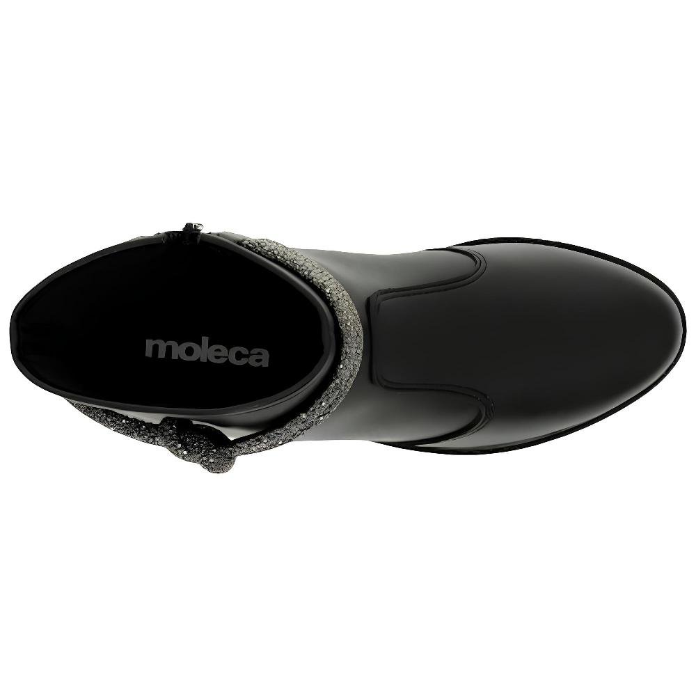 Bota Feminina Moleca Rasteira Black-Diamond Preto 3