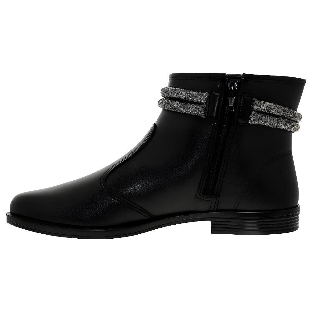 Bota Feminina Moleca Rasteira Black-Diamond Preto 4