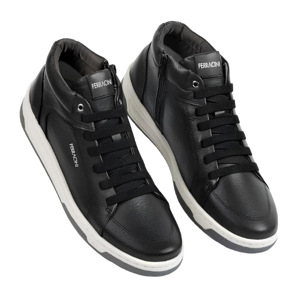 Sapatênis Masculino Cano Medio Ferracini Vox Preto 2