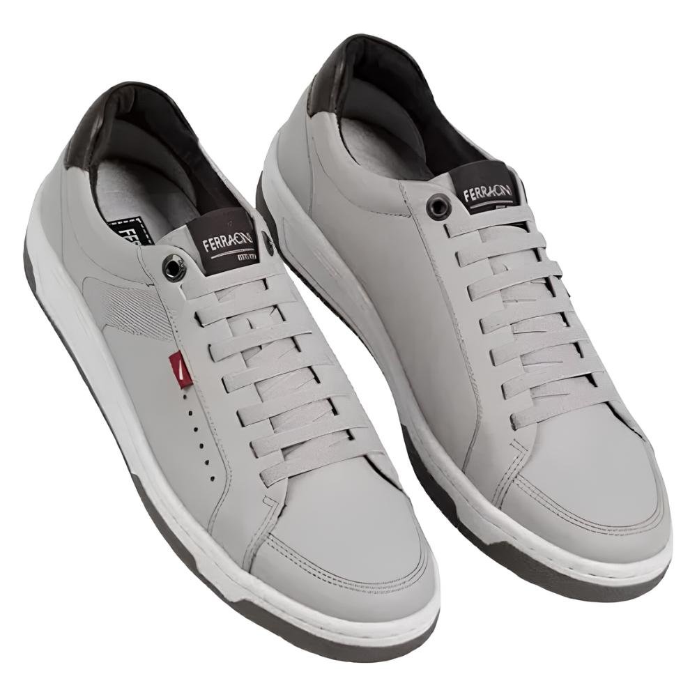 Sapatenis Ferracini Masculino Cinza-Claro Cinza 3