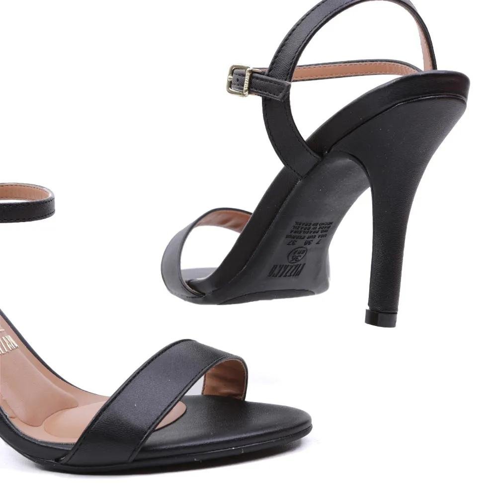 Sandália Feminina Vizzano Salto Fino Médio Casual Preto 3