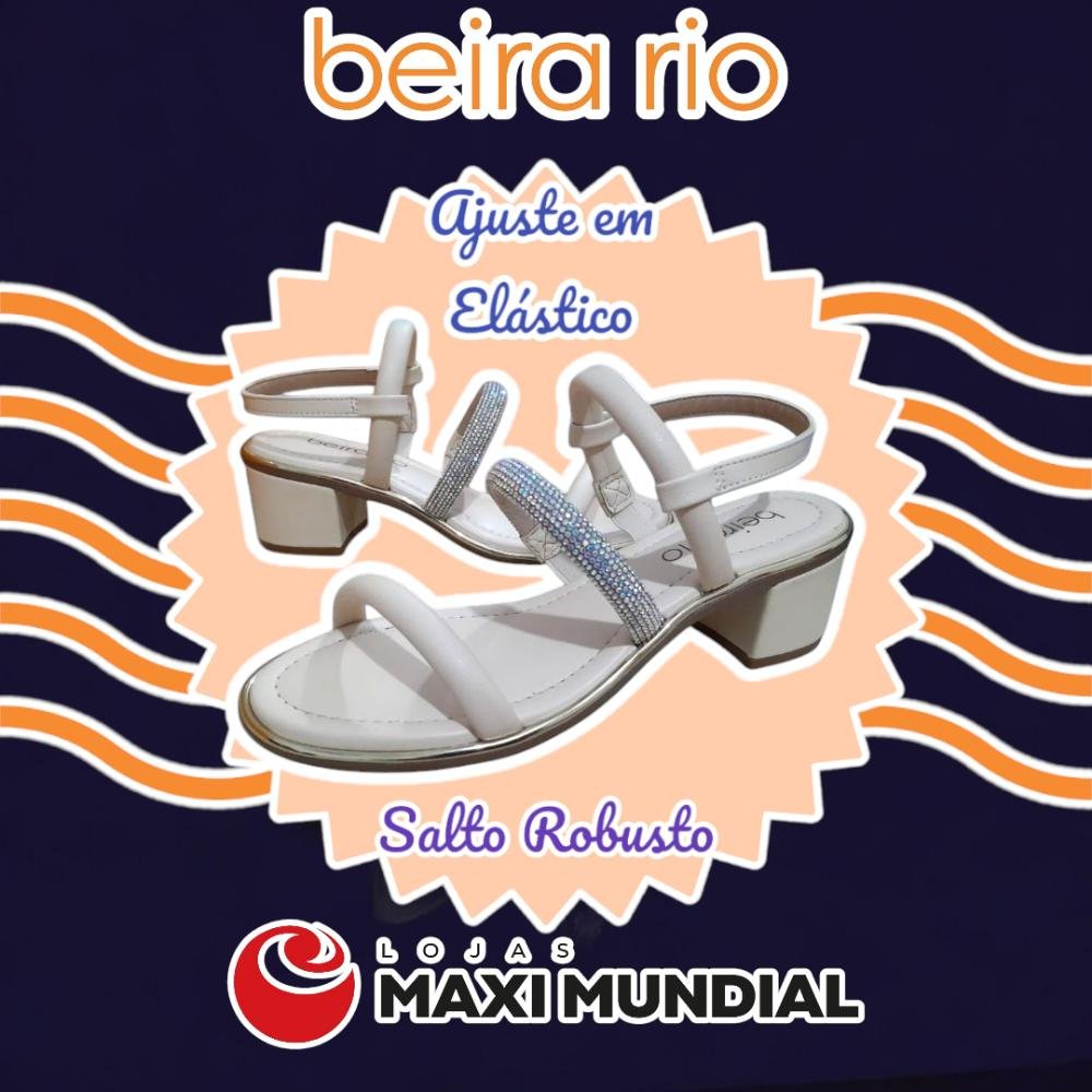 Sandalia beira rio feminina salto robusto preto Bege 6
