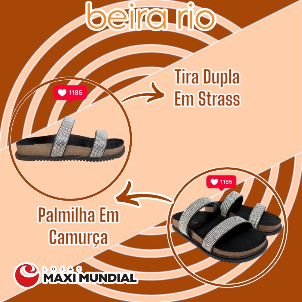 Tamanco beira rio feminino slider brilhante Preto 5