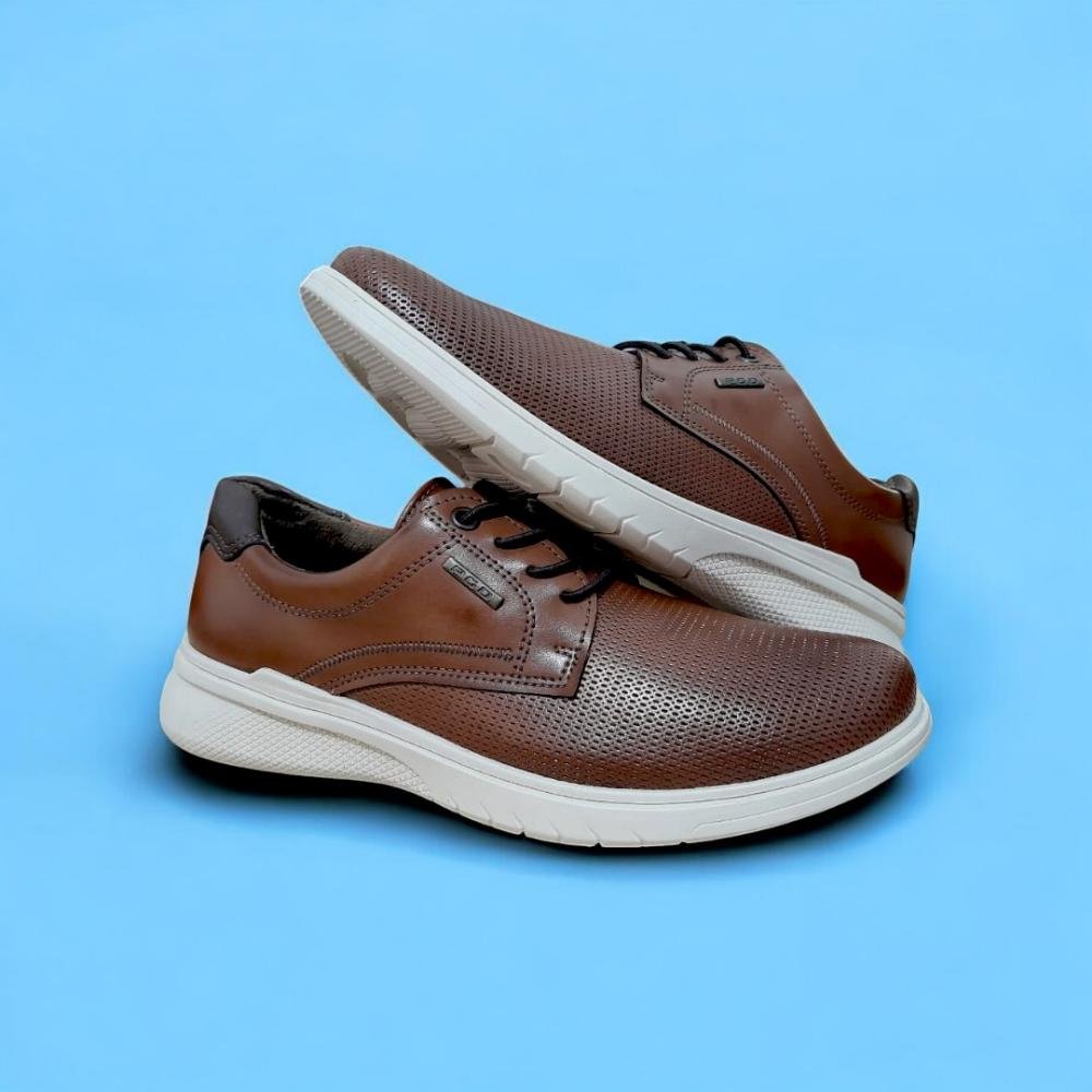 Sapato pegada masculino microfibra confortavel Marrom 3