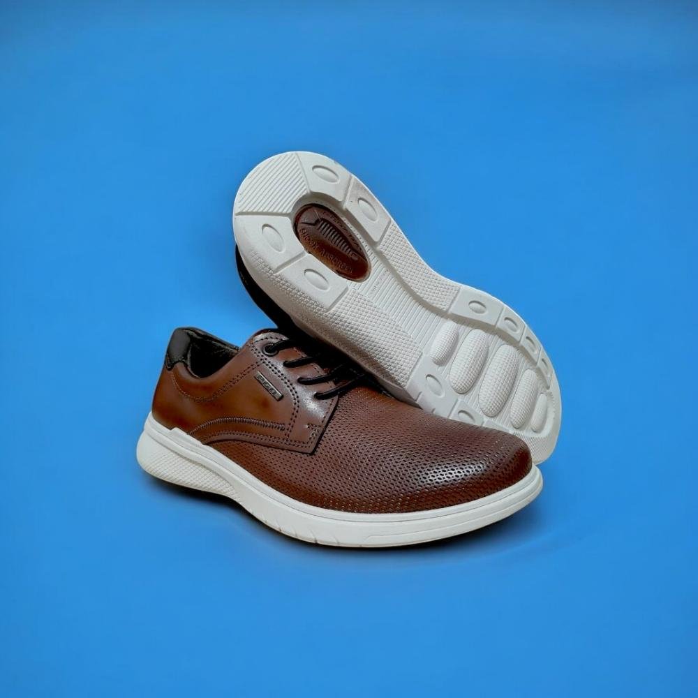Sapato pegada masculino microfibra confortavel Marrom 4