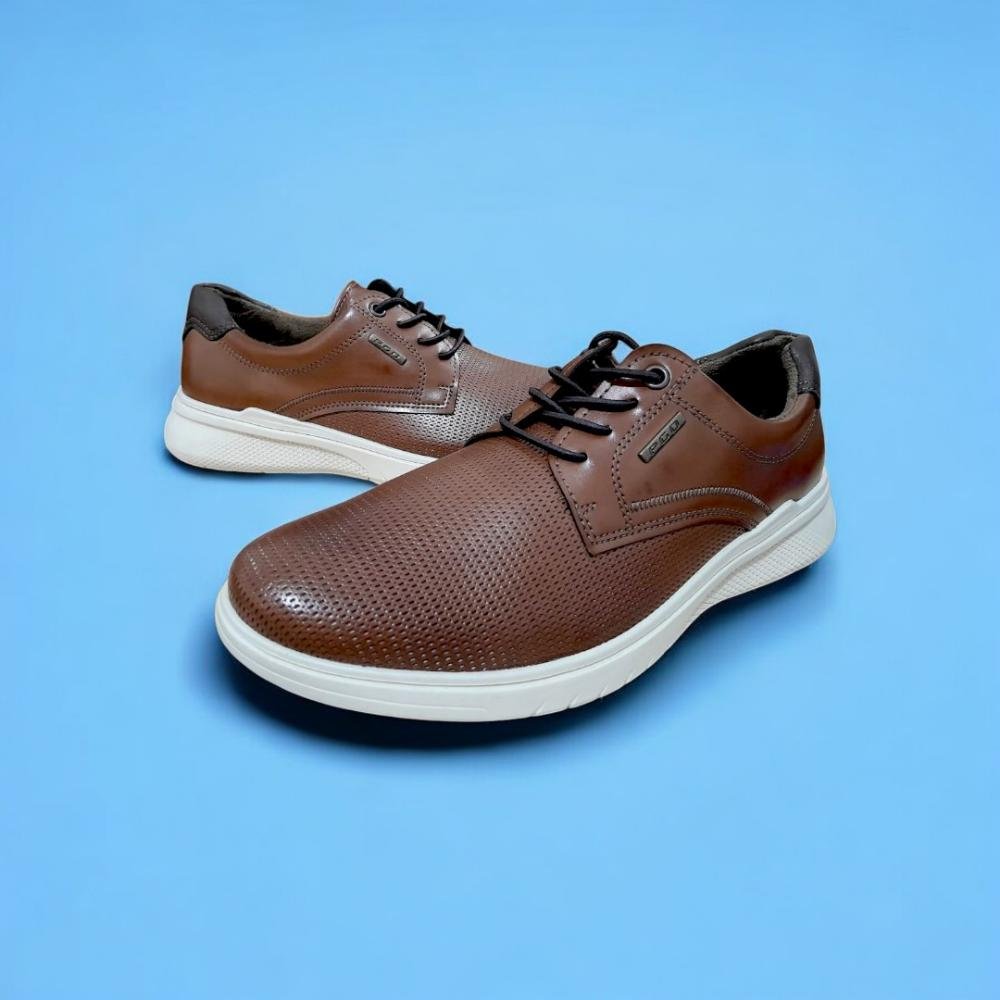 Sapato pegada masculino microfibra confortavel Marrom 5