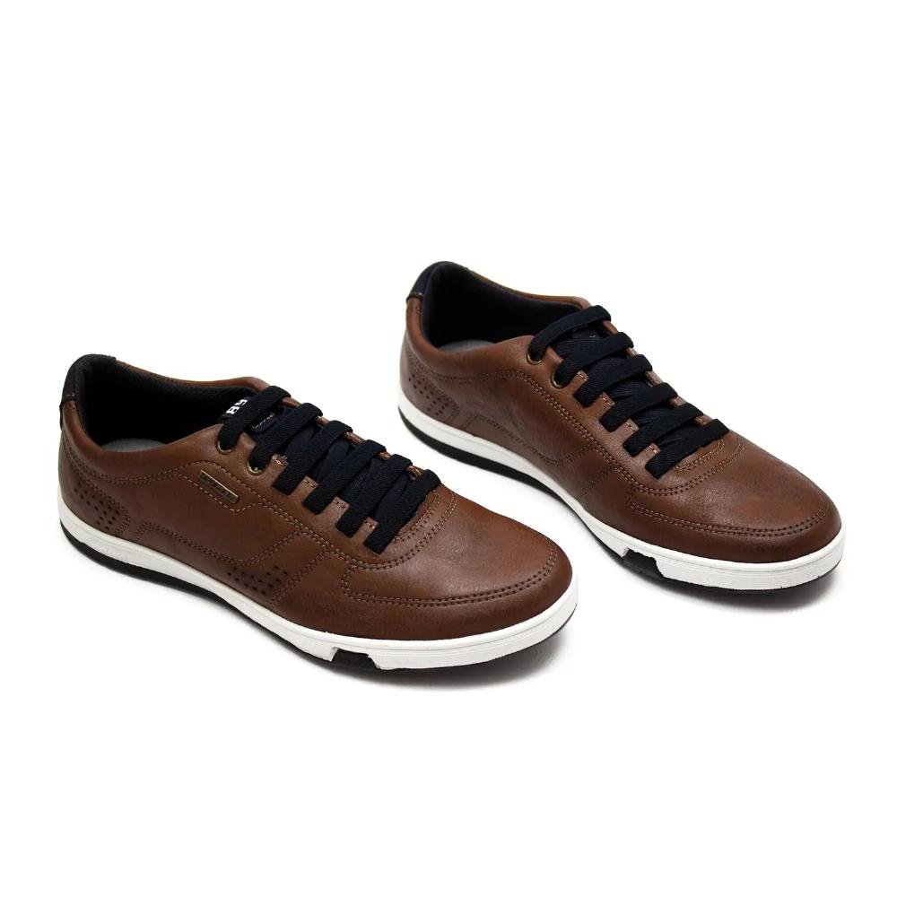 Sapatênis Pegada Masculino Básico Microfibra Marrom 3