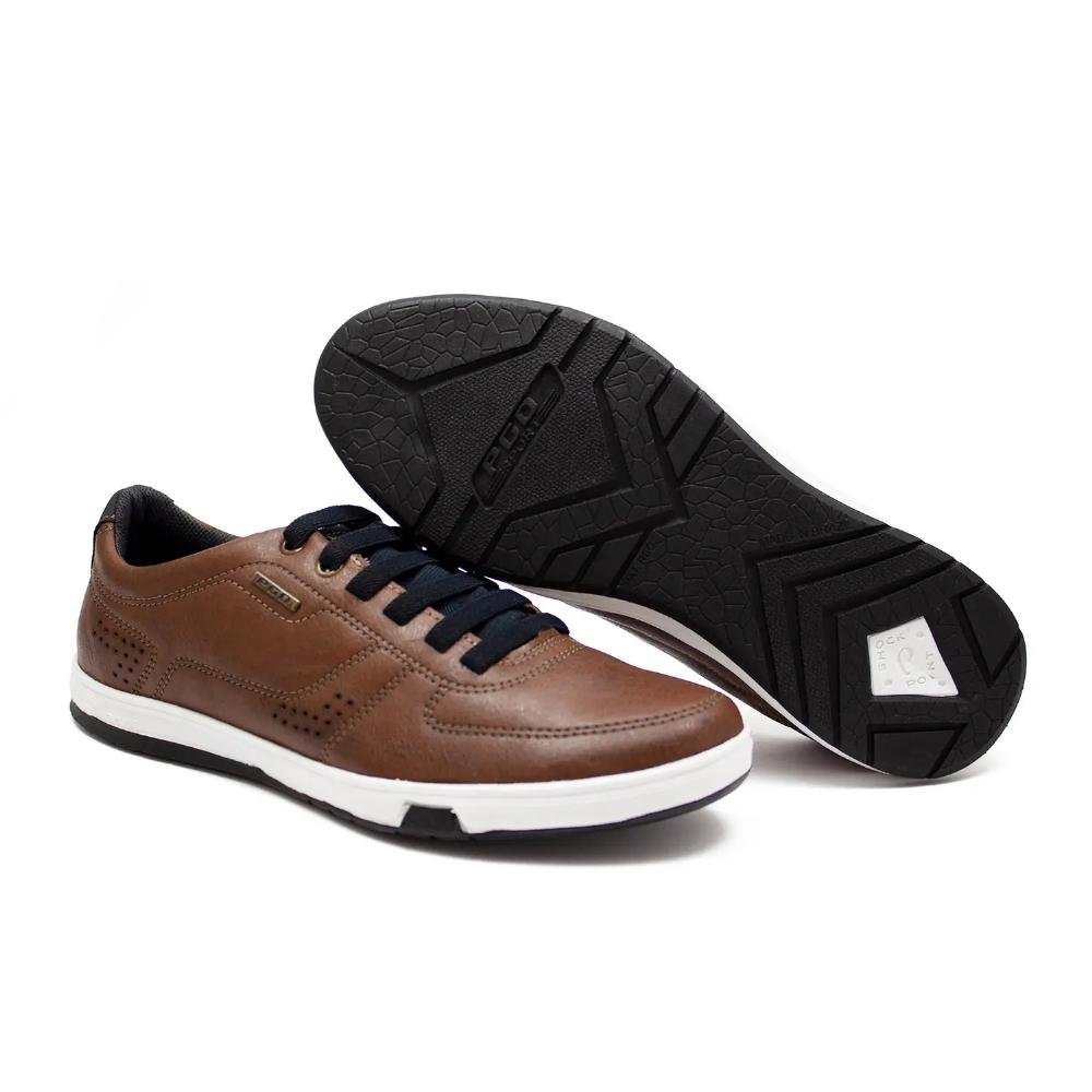 Sapatênis Pegada Masculino Básico Microfibra Marrom 6