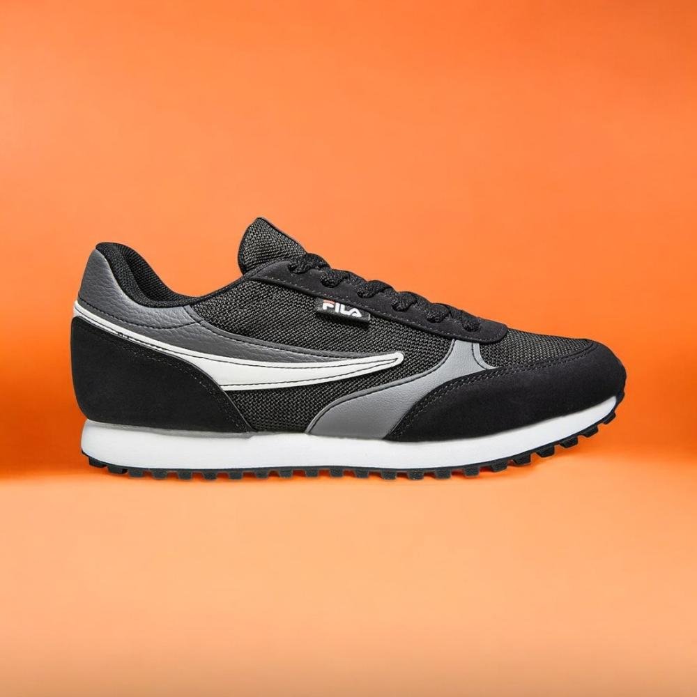 Tênis Masculino Fila Renno Classic Original Corrida Preto/Grafite/Branco 2