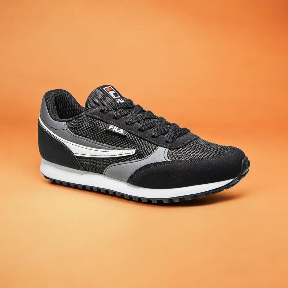 Tênis Masculino Fila Renno Classic Original Corrida Preto/Grafite/Branco 3