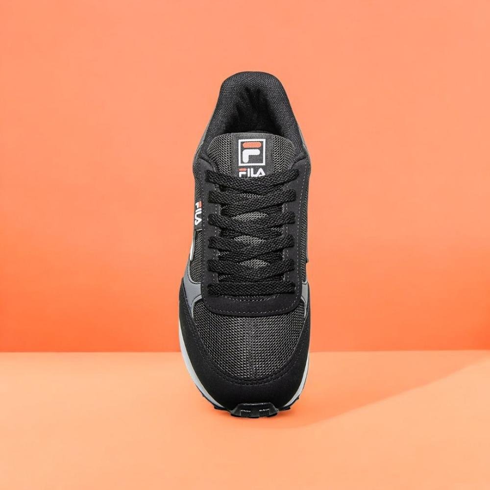 Tênis Masculino Fila Renno Classic Original Corrida Preto/Grafite/Branco 5