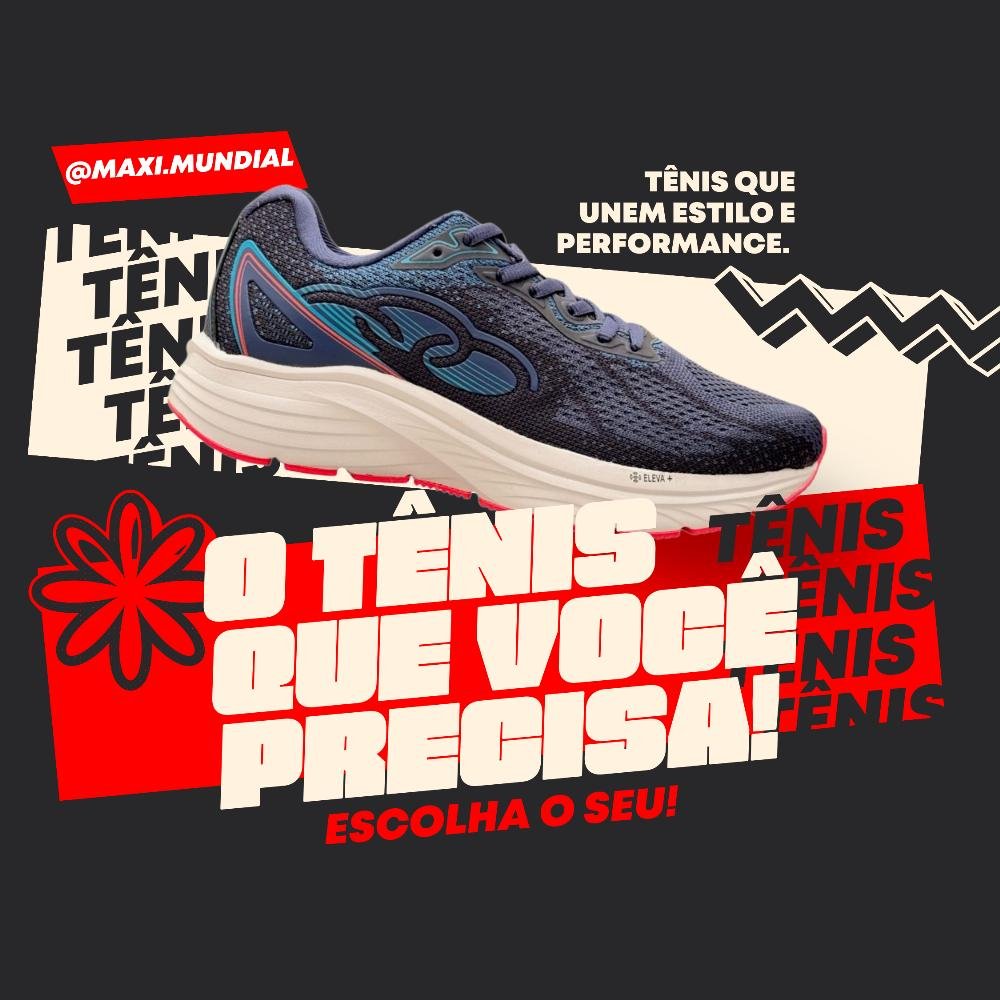 Tenis olympikus feminino chalenger 5 urbano Stone/Marinho 2