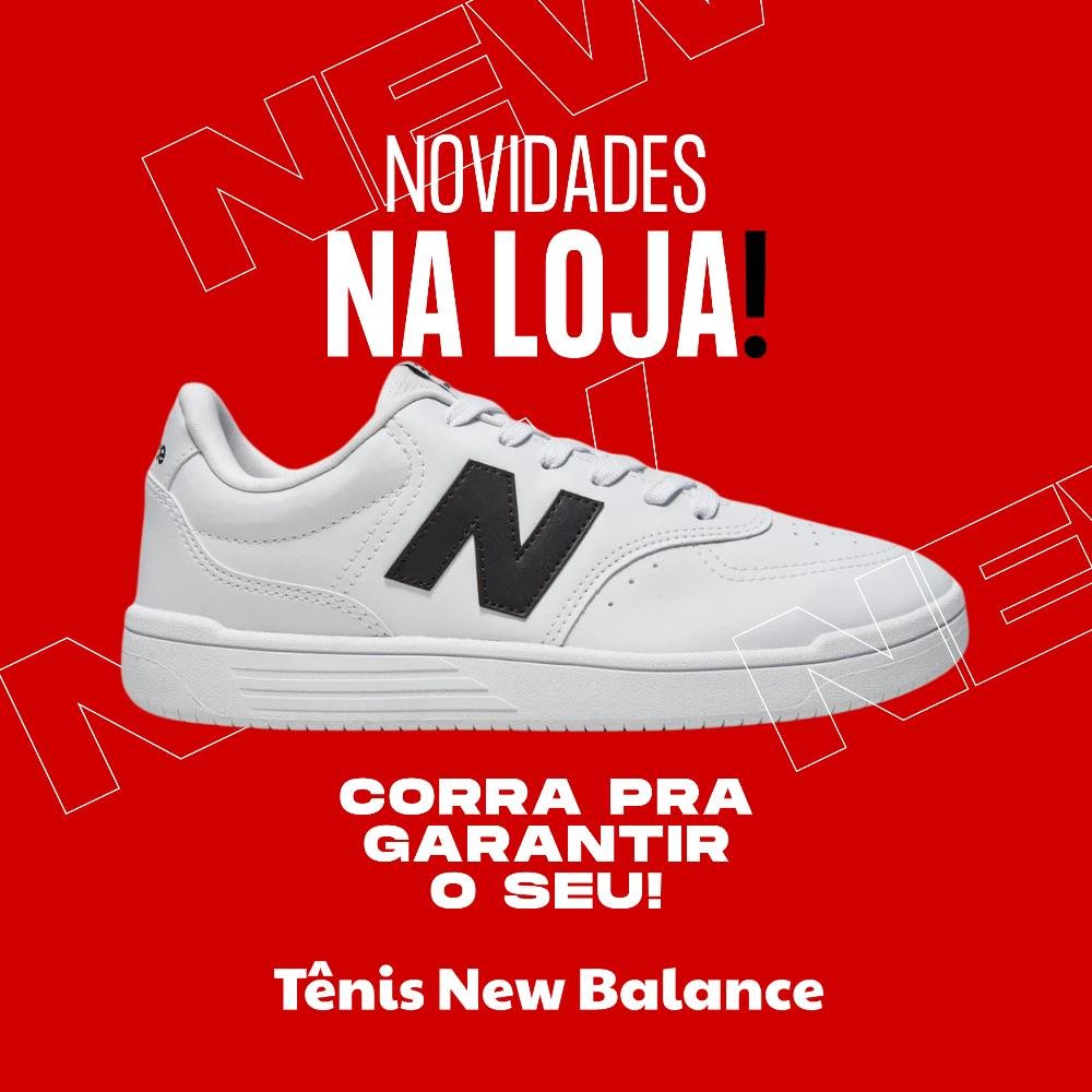 Tenis new balance masculino lifestyle branco Branco/Preto 2
