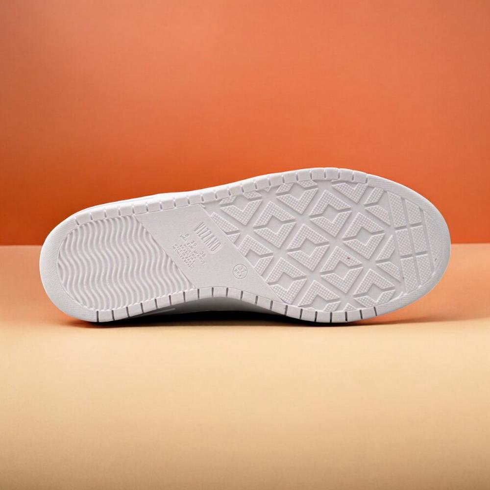 Tenis feminino vizzano com recortes branco cinza flatform Branco/Cinza 4