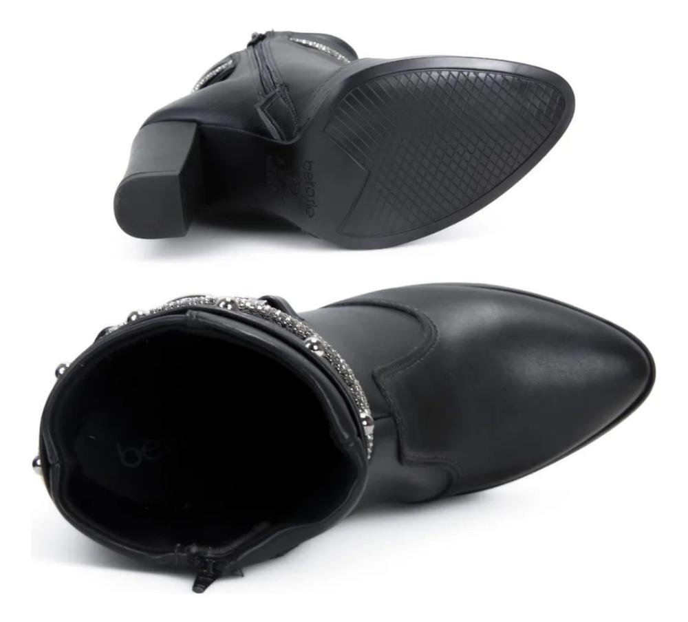 Bota Beira Rio Cano Curto Feminino Preto 2