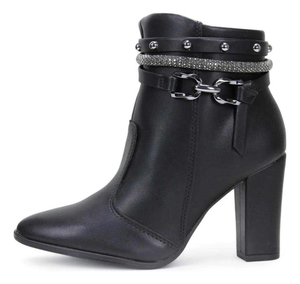 Bota Beira Rio Cano Curto Feminino Preto 4