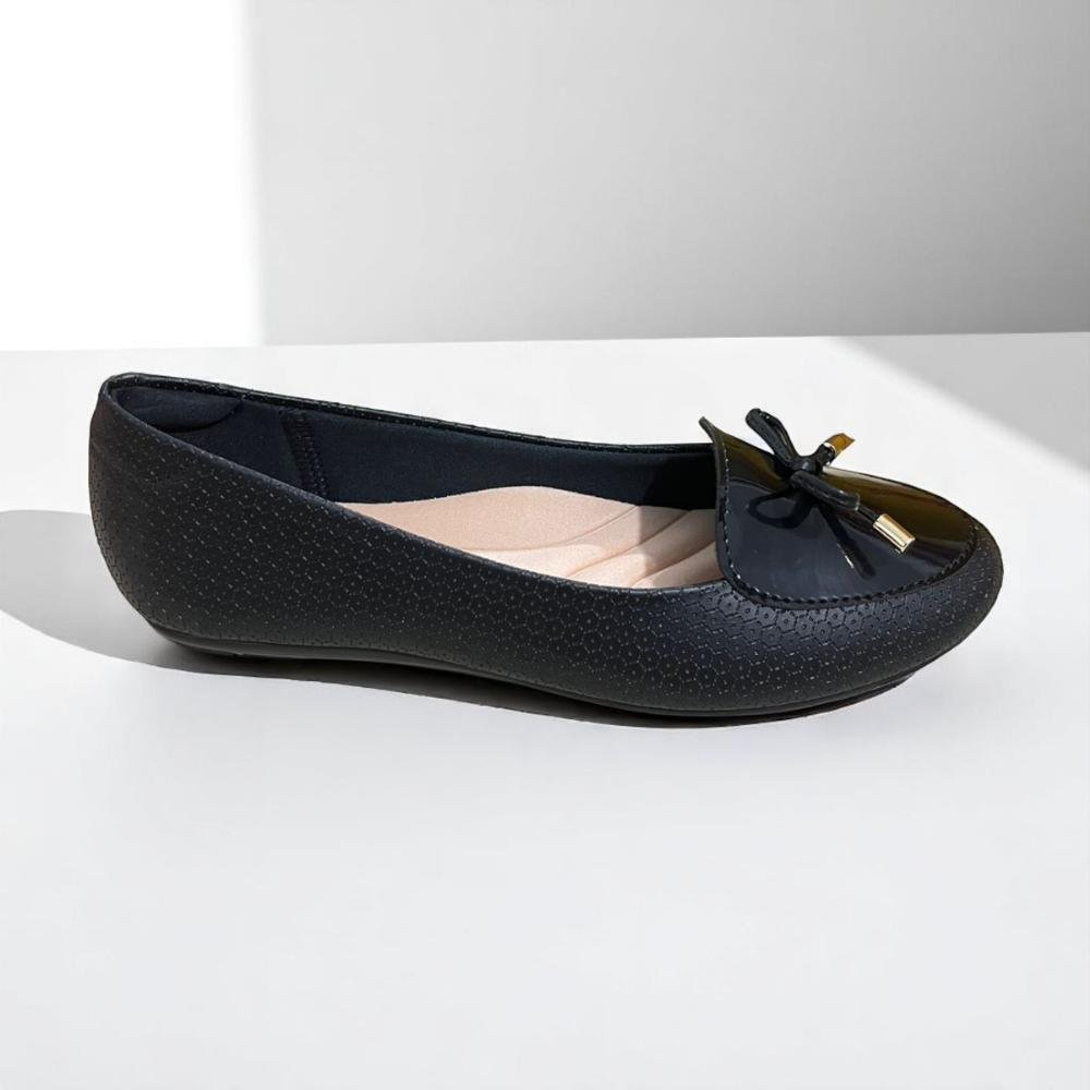 Sapatilha Feminina Moleca Napa Dalia/Verniz Preto 2