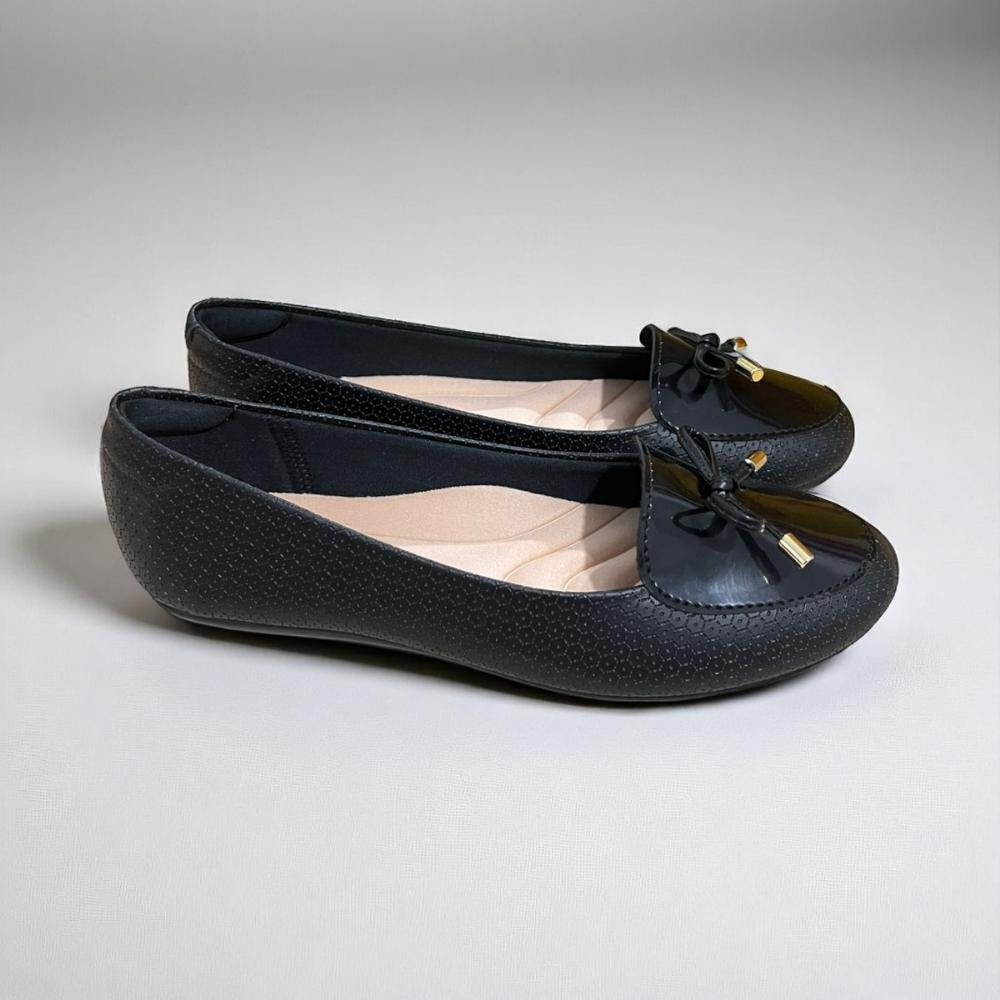 Sapatilha Feminina Moleca Napa Dalia/Verniz Preto 3