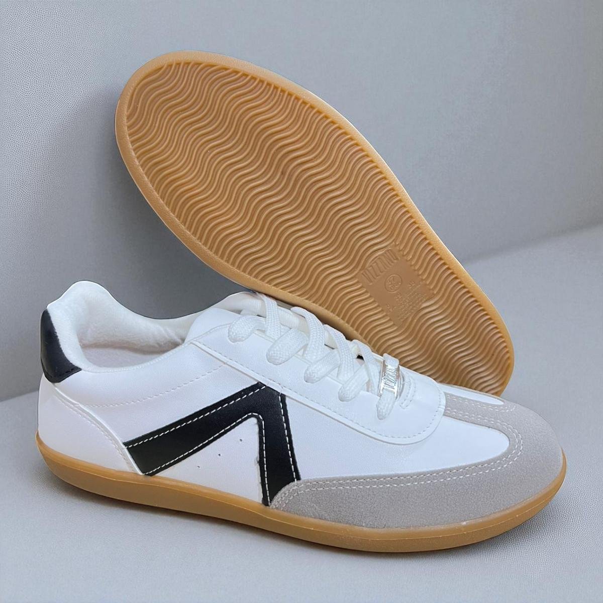 Tênis Vizzano Feminino Casual Confortável Street Style Branco/Cinza/Preto 3